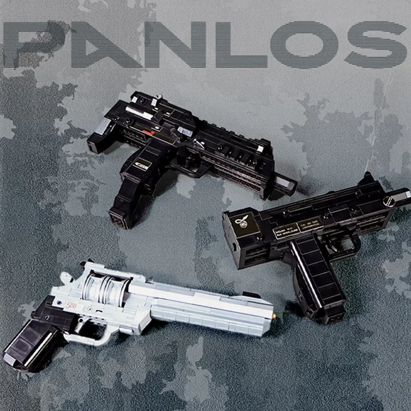 Model Kit Revolver - Revolver tabanca kiti tuğla askeri silah