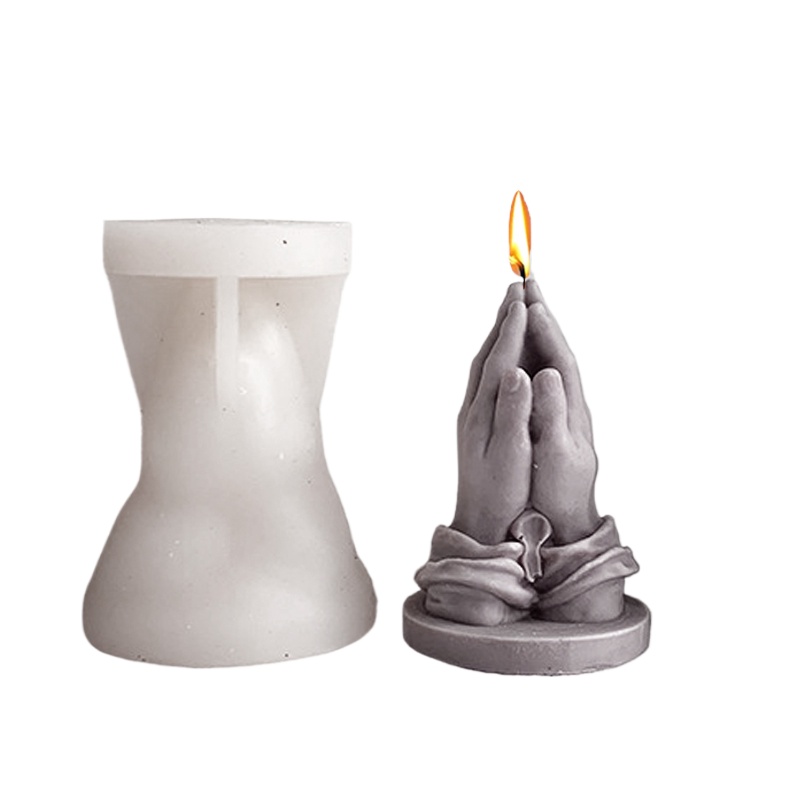 Model Kit Cement - Namaz Eller Silikon Mum Kalıp 3D
