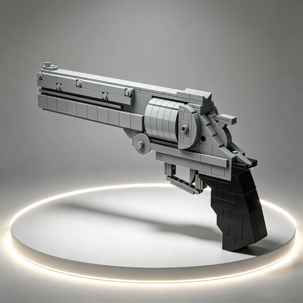 Model Kit Revolver - MOC Yapı Taşları Küçük Parçacık Tabanca