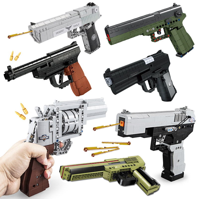 Model Kit Revolver - Askeri WW2 çöl kartal döner tabanca