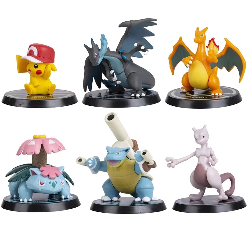 Model Kit Rayquaza - Pokemon 6 adet/takım Anime Figürü Pikachu