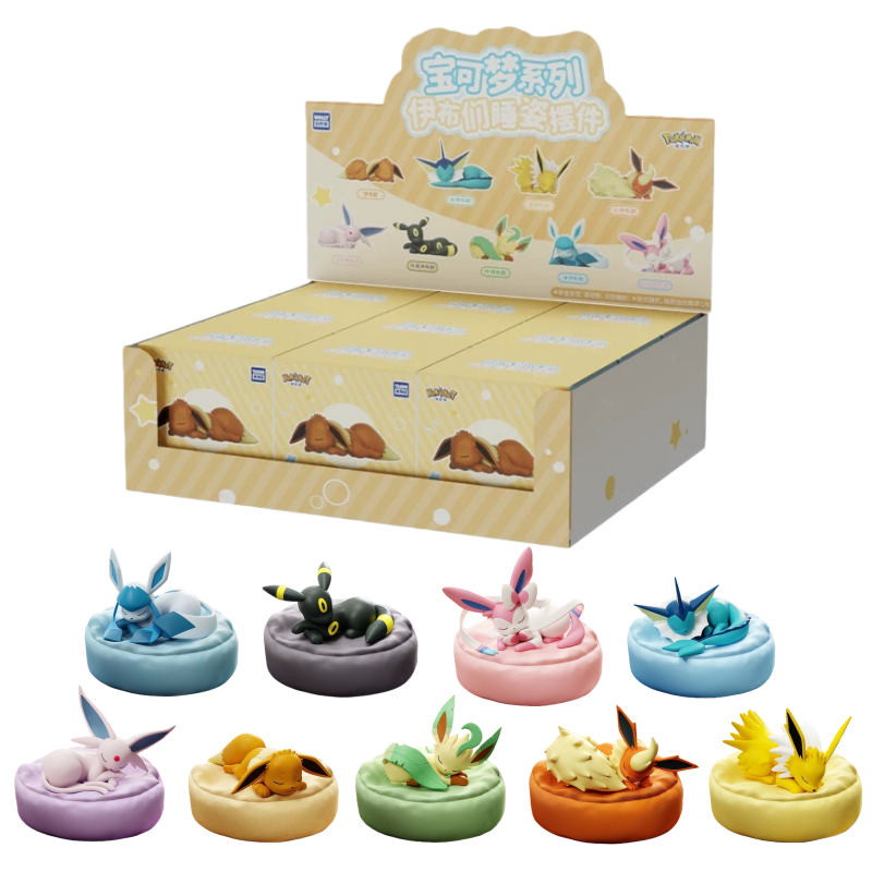Model Kit Eevee - Anime Pokémon Eevee Aile Uyku Pozisyonu