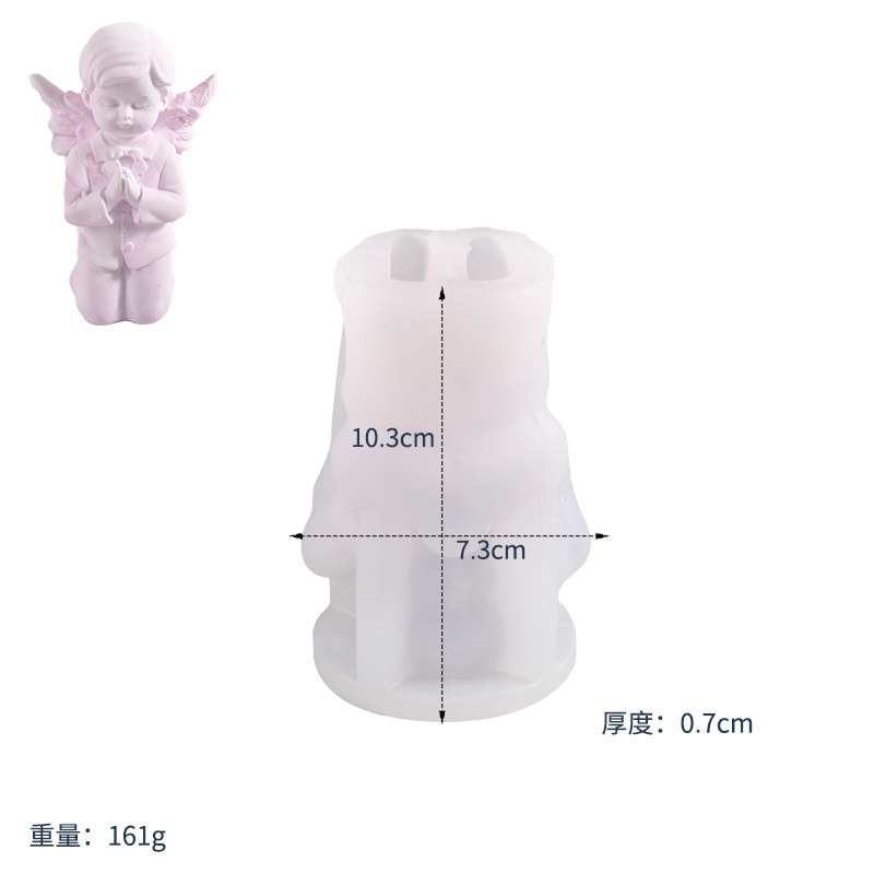 Model Kit Cement - Gül Melek Mum Silikon Kalıp 3D