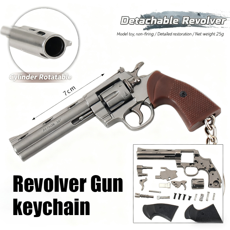 Model Kit Revolver - Yeni 1:3 Ölçekli Sökülebilir Metal Tabanca