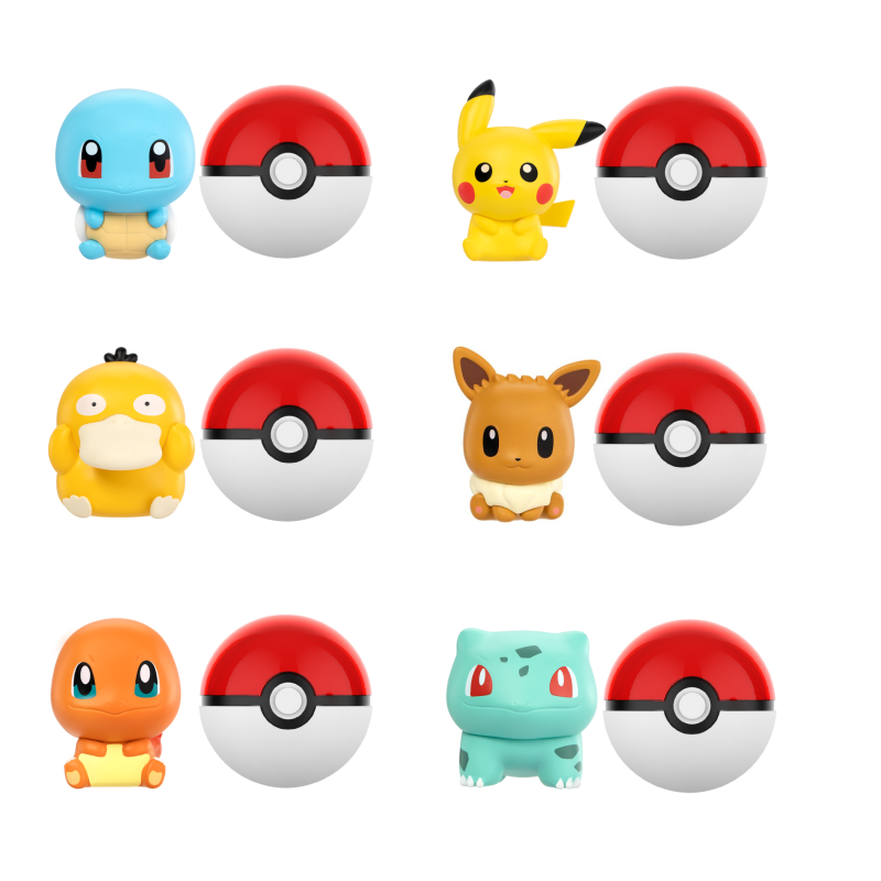 Model Kit Eevee - Anime Pokemon PokeBall Mini Bebek Aksiyon