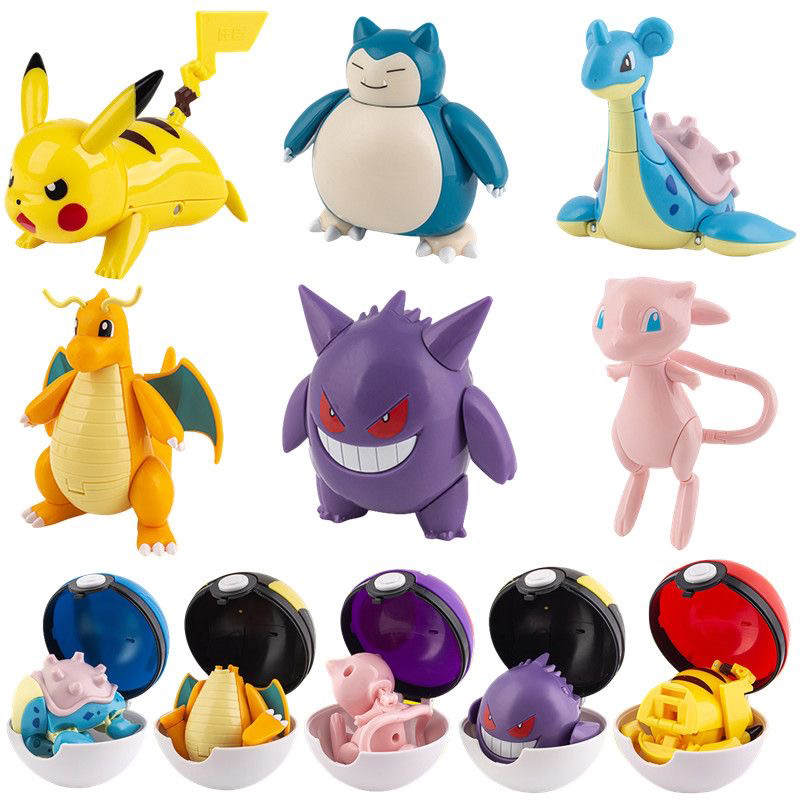 Model Kit Eevee - Pokemon Figürü Pokeball Dönüşümü Pikachu Charizard