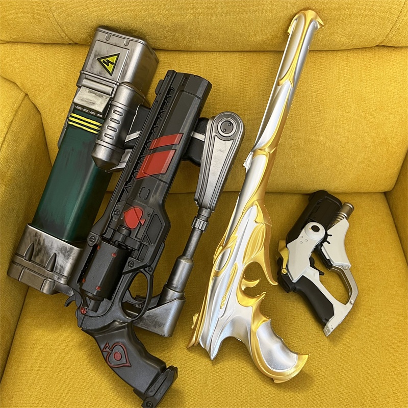 Model Kit Revolver - Cosplay Altın Silahlar Lazer Tüfek Tabanca